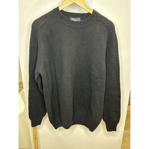 Blumarine Uomo Sweater Mens Size L Cable Knit Black Wool Made In Italy VTG